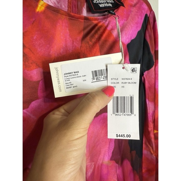 Johnny Was Silk Floral Bloom A-line Max Dress NWT Womens Size XS - Picture 2 of 10
